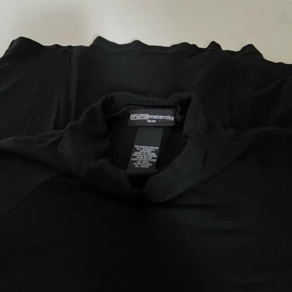 Thyme Maternity jersey knit mock neck top - Picture 8 of 13